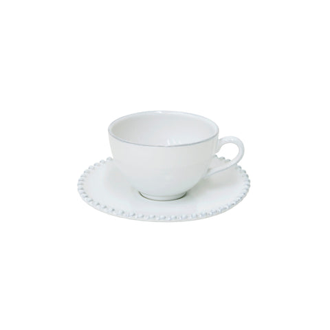 Pearl  Tea cup and saucer - 0.25 L | 8 oz. - White
