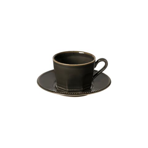 Luzia  Tea cup and saucer - 0.24 L | 8 oz. - Slate grey