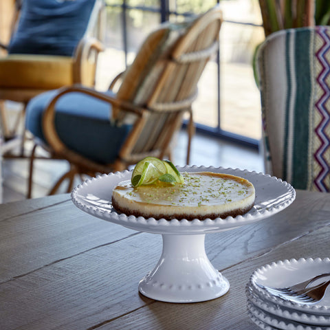 Pearl  Footed plate - 22 cm | 9'' - White