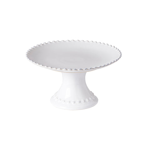 Pearl  Footed plate - 22 cm | 9'' - White