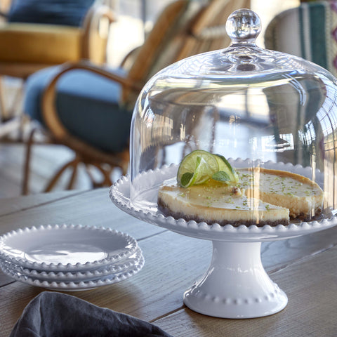 Pearl  Footed plate - 28 cm | 11'' - White