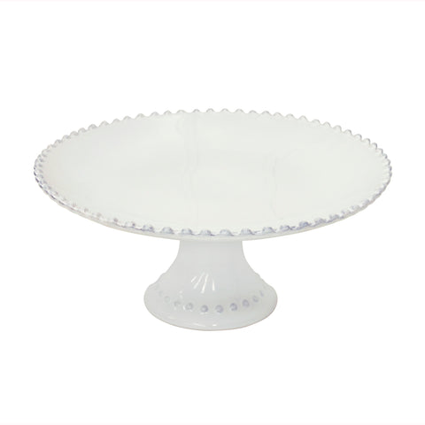 Pearl  Footed plate - 28 cm | 11'' - White