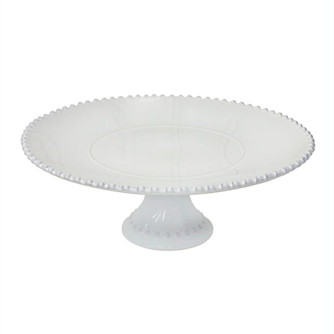 Pearl  Footed plate - 33 cm | 13'' - White