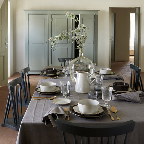 Luzia  Round dinner plate - 28 cm | 11'' - Slate grey