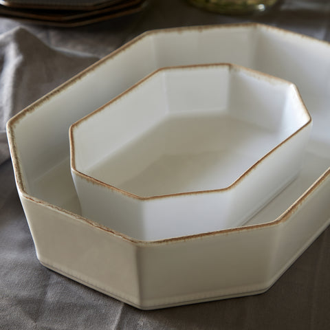 Luzia  Oct. baker 22 cm | 9'' - w/ metallic holder - Cloud white