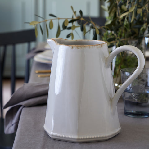 Luzia  Pitcher - 1.93 L | 65 oz. - Cloud white