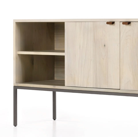 Trey Media Console - Dove Poplar