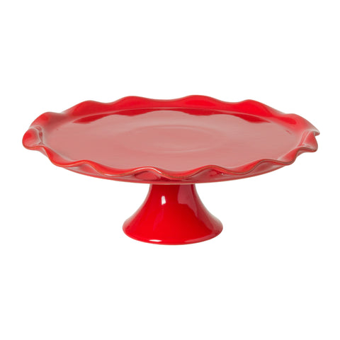 Cook & Host Footed plate - 14'' - Red