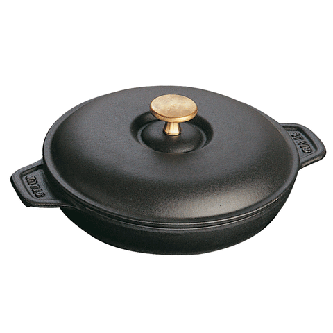 Cast Iron - Baking Dishes & Roasters - 7.9" Round Covered Baking Dish - Black
