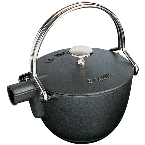 Cast Iron - 1-qt Round Tea Kettle - Black Matte