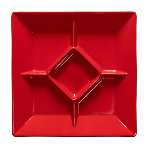 Cook & Host Square appetizer tray - 33 cm | 13'' - Red