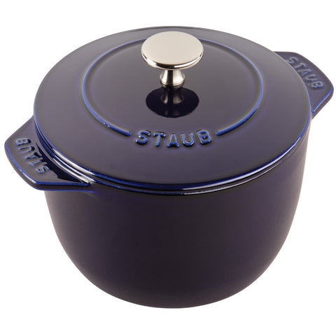 Cast Iron - 1.5-qt Petite French Oven - Dark Blue