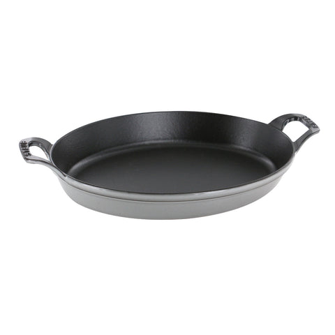 Cast Iron - Baking Dishes & Roasters - 14.5" X 11.2" Oval Baking Dish - Graphite Grey