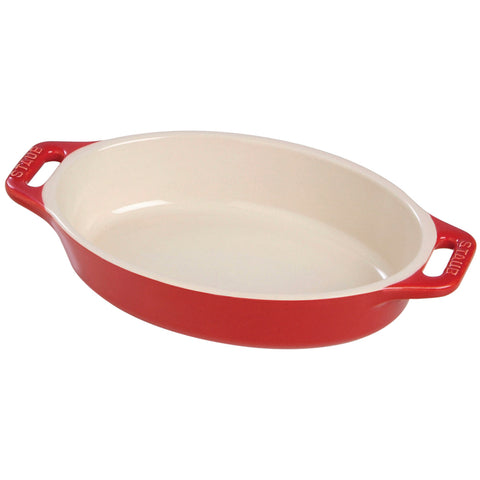 Ceramics - 11" Oval Baking Dish - Cherry