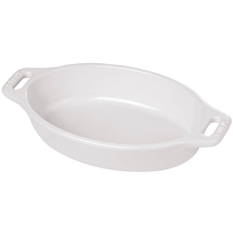Ceramics - 11" Oval Baking Dish - White