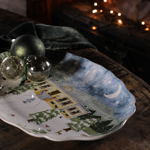 The Nutcracker Oval platter  - 50 cm | 20'' - White