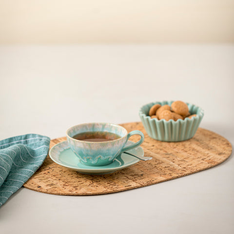 Taormina Tea cup and saucer - 0.20 L | 7 oz. - Aqua