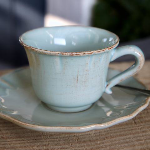 Alentejo  Coffee cup and saucer - 0.09 L | 3 oz. - Turquoise