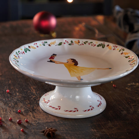 The Nutcracker Footed plate  - 21 cm | 9'' - White