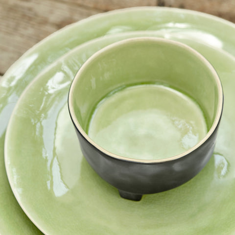 Riviera  Footed soup/cereal bowl - 14 cm | 6'' - Vert frais