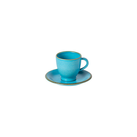 Positano Coffee cup and saucer - 0.08 L | 3 oz. - Cyan
