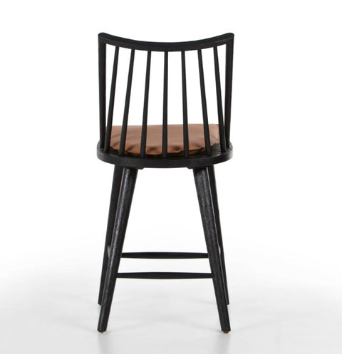 Lewis Windsor Counter Stool W Cs Whiskey -Black Oak