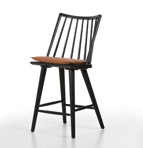 Lewis Windsor Counter Stool W Cs Whiskey -Black Oak