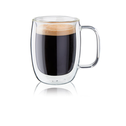 Sorrento Plus Double Wall Glassware - 2 Pc Double  Espresso Glass Mug Set